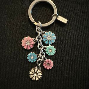 COACH Dangling Daisy Keychain